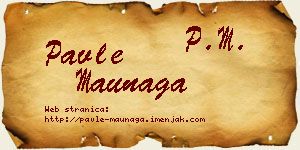 Pavle Maunaga vizit kartica